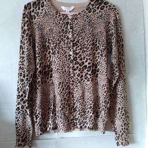 Time and Tru leopard print women's sweater